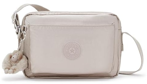 Kipling ABANU M Mittelgroße Umhängetasche, Metallic Glow (Silber)