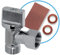 BYMEO, Robinet d’arret WC, 3/8 Equerre, 1/4 De Tour à Fermeture Rapide, Matériel De Plomberie Professionnel Fournie Avec 2 Joints Fibre 3/8 + Toile Emery Fine, Adaptable Sur Tout Type De Toilette.
