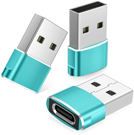 Basesailor USB C Buchse auf USB Stecker Adapter 3 Stück,Typ C auf USB A | Ladekabel Adapter für iPhone 17 16 15 14 13 12 Pro Max,Airpods,iPad 8 Air 4,Samsung Galaxy Note 20 S20 S21 FE Plus Ultra A90