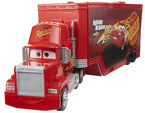 Disney Pixar Cars HDC75 - Tuning Mack Spielset, 2-in-1 Spielzeugtruck und Tuning-Station mit Starter, Hebebühne und mehr, vom Film inspiriert, Autorenn Spielzeug für Kinder ab 4 Jahren