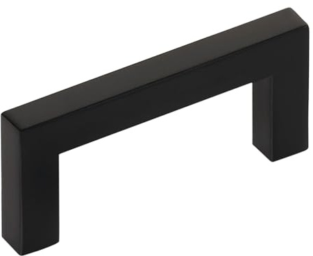 SOTECH 10 Stück Möbelgriffe E8 BA 64 mm schwarz matt brüniert | Edelstahl SS201 Schrankgriffe Kommodengriffe für Küche Bad und mehr
