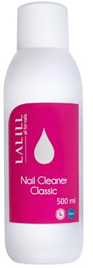 Lalill Cleaner Ongles Degraissant 500ml - Nettoyant pour Gels, Hybrides et Brosse - Désinfection Puissante, Détruit les Bactéries, Couche de sueur, Manucure, transparent
