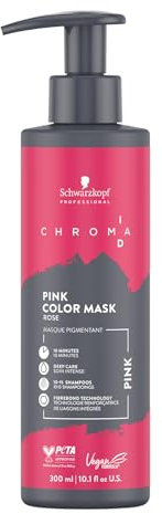 Schwarzkopf Professional CHROMA ID Bonding Color Mask Semi Permanentes Farbsystem Farbmaske Pflegende Tönung Haarmaske Haarkur Intensive Pflege Vegane Formel Pink 300 ml