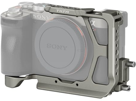 Tilta a7c II / Käfig, halber Kamerakäfig, kompatibel mit Sony a7c II, HDMI-Kabelklemme, Titangrau TA-T60-HCC-TG