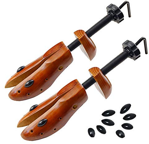 issdem Shoe Tree for Men, Wooden Shoe Stretcher Men, Cedar Shoe Trees for Men, Adjustable Shoe Trees for Sneakers or Boots