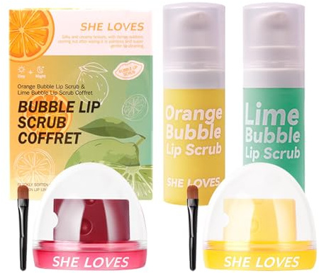 Lippenpflege Set, MKNZOME Set Lippenbalsam Und Lippenpeeling Lippenmaske Lip Scrub Lip mask Lip Care für Tag Nacht Lippenpflege, Reduzieren Sie Lippenlinien & Falten