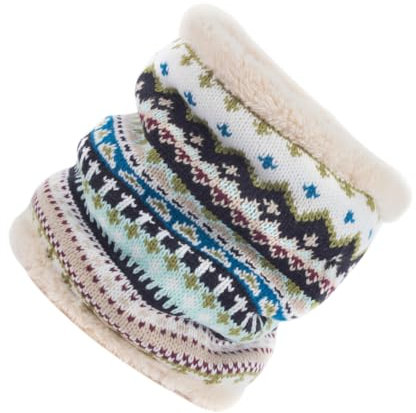 PACKOVE Winterschal Style 8 mit Fleecefutter aus Plüsch, Rundschal