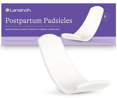 Lansinoh Padsicles - Cooling Perineal Pad Liners with Aloe Vera & Witch Hazel - Postpartum Recovery Care for Soothing Relief - Hospital Bag Essentials - 8 Pack