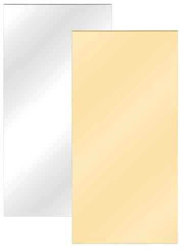 BENECREAT 2 Feuille Acrylique Dorée et Argentée Panneau Rectangulaire en Plastique pour Projets Artistiques de Bricolage Projet D'Exposition D'Artisanat Panneaux Peinture 30x15cm