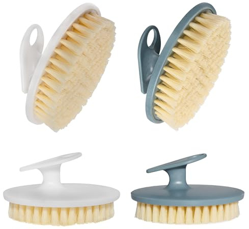 INNERNEED PP Duschbürste Körperpeeling-Schrubber, für Tiefenreinigung Körperwäsche, Cellulite-Behandlung, Lymphdrainage und Verbesserung der Durchblutung (4er-Pack)