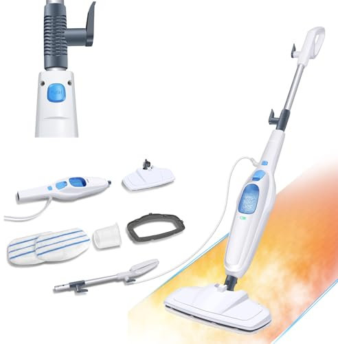 Dampfreiniger Shark Dampfmop für Hartböden,Dampfreiniger Elektrowischmopp Bodenwischer Nass Trocken Staub Flachwischmopp mit 400 ML Tank,Fliesenbodenreiniger für Laminatböden