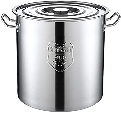 GUHPZA Olla con Tapa de Acero Inoxidable, ollas, Olla Grande y Profunda de Acero Inoxidable para inducción, Olla para cocinar, 47 x 45 cm (65 l)
