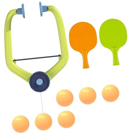 YHAILI Hängendes Tischtennis-Trainer-Set, Tür, Pingpong-Spiel für Kinder, mit Schlägern und Bällen, verstellbarer Tischtennis-Trainer zum Aufhängen