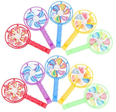 Hohopeti 30Pcs Colorful Windmill Whistles for Fun Whistle Playthings for Parties Safe Plastic for Games Music Learning Random Colors