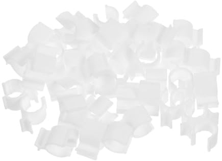 TOPPERFUN 100 Pezzi Clip Blocca Pompa Plastica PP Resistente Accessorio per Bottiglie Shampoo Lozione e Detergente Antispreco e Facile Installare per Viaggi Bianco