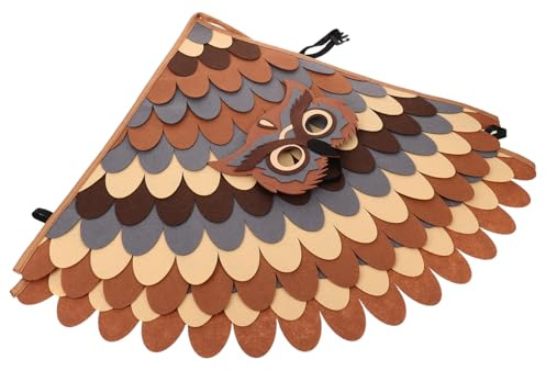 ORFOFE Disfraz de Búho para de Fieltro Ligeras y Máscara Traje de Animal para Rol Fiestas Temáticas y Halloween Cómodo y Fácil de Limpiar para Niñas