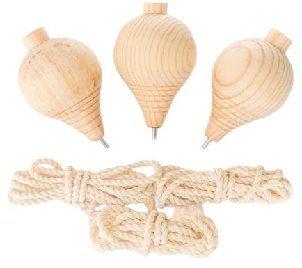 ＡＷＨＡＯ 3 Trompos Clásicos de Madera con Punta de Acero Resistente, Ideales como Obsequios para Fiestas de Adultos.