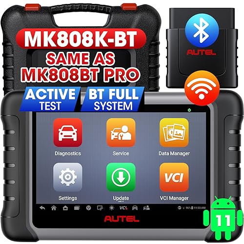 Autel MaxiCOM MK808K-BT OBD2 Diagnosegerät Auto, 2026 Bidirectionnel | wie MK900BT MK808BT PRO, BT Ver. von MX808S MK808S MX900 MK900, Aktiver Test, 28+ Dienst, Alle Systeme Scan-Tool