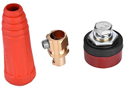 Aolidsive Connettore per Cavo di Saldatura DKJ25-95 Raccordo Rapido in Rame Rosso 10-95mm per Saldatrici (#4)