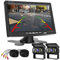 Kit de cámara Trasera de 7 Pulgadas con 2 Cámaras Traseras, Podofo Kit de cámara Trasera 18 IR LED de visión Nocturna IP68 a Prueba de Agua Cámara Trasera para camión RV Bus 9V-35V