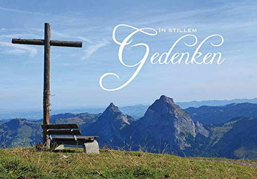 Perleberg Trauerkarte - Basic-Classic-Collection - Trauerkarten mit Umschlag - Liebevolle Beileidskarten mit Umschlag - Danksagungskarten Trauer - hochwertige Karten zur Trauer in 11,6 x 16,6 cm