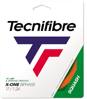Tecnifibre X-One, Corda da Squash bifase, Arancione, 1,24 mm, Set da 10 m