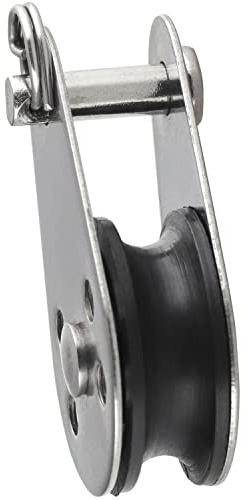 FASTON® Miniblock mit Kunststoffrolle und Sicherungsbolzen 25 mm Edelstahl A2 V2A (10 Stück) Nylonrolle Seilblock Umlenkrolle Blockseilrolle Drahtseilblock Block