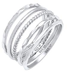 Elli Ring Damen Set Stacking Minimal Trend Blogger Basic 925 Silber