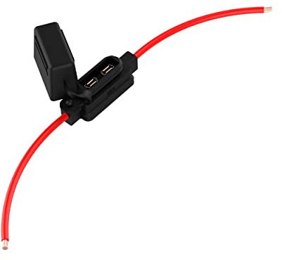 AUPROTEC Sicherungshalter normOTO für ATO Sicherungen, rot | 2,5 mm² Kabel, Spritzwassergeschützt IP56, elastischer Deckel, Flachstecksicherungen bis 20A