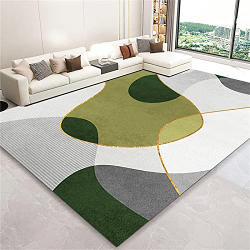 PHLCF Große Bodenkissen Orientteppich Grünes Licht Luxus Wohnzimmer Schlafzimmer rutschfest Geräuschreduzierung Leicht Zu Reinigen Teppich Wohnzimmer Teppiche Groß 180X200cm