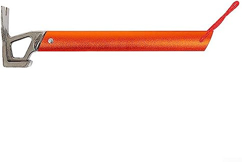 DAZZLEEX Camping Tent Hammer, Lightweight Stainless Steel Tent Peg Climbing Stakes Nail Puller For Hiking Camping 3.5 * 12.2in(Orange)