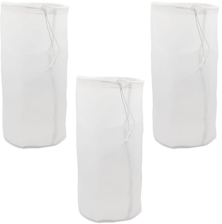 UMCHU Nylon Nut Milk Bag, Fine Mesh Straining Cloth Filter Cloth Washable for Nut Milk Fruit Juice Vegetable Juice (23 x 11 cm)