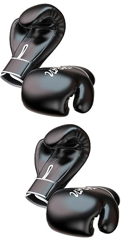 INOOMP 2paare Boxhandschuhe Für Erwachsene Pu-Leder Thai Kickboxen Trainings Und Sparringshandschuhe Mit Atmungsaktivem Innenfutter Optimaler Stoßdämpfung Und Schweißableitendem Mesh