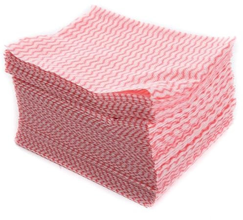 100x Reinigungstücher Putztücher Putztuch Putzlappen im Karton Wischtücher Mehrzweck Tücher 40x30cm Reinigungstuch 100 Stück im Karton (Rot)