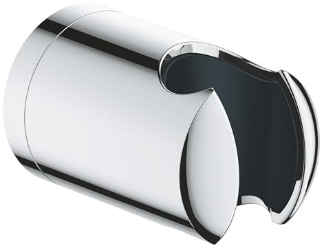 GROHE Vitalio, Standard Duschkopfhalter, ohne Bohren (für alle Standard Handbrausen geeignet, zum Kleben oder Bohren, inkl. Schrauben & Dübel, ohne Kleber, belastbar mit bis zu 20kg), chrom, 27958001