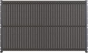 DECKLINEA Kit Occultation Bois Composite - Gris Anthracite - Hauteur : 153 cm - AKIDO - Lattes Pleines Résistantes - Montage Facile - Haute Resistance - 3 Couleurs Disponibles