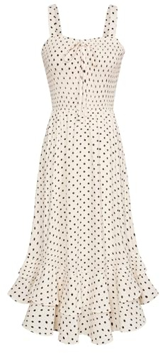 GRACE KARIN Women Summer Floral Maxi Dress Strappy Smocked A Line Dresses