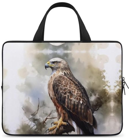 Laptoptasche für Damen, Computer-Tragetasche, Hawk sitzend im Baum, Business-Tasche, Aktentasche, leichte Handtasche, Stil, 43,2 cm (17 Zoll)