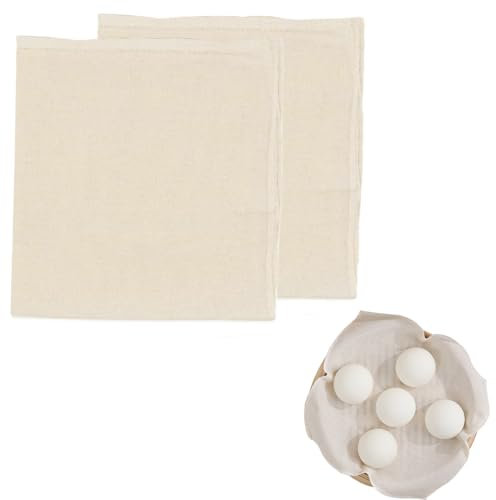 2 Stück Passiertuch, 30 x 30 cm Käsetuch Waschbares Mulltuch, Filtertuch Wiederverwendbar zum Sieben von Saft Käse Tee Nussmilch Suppe Joghurt Tofu