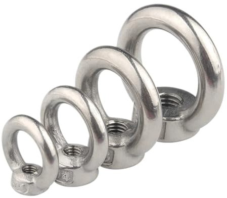 öSenschrauben 1-2 Stück M3 M4 M5 M6 M8 M10 M12 Ringmuttern/Schrauben aus 304 Edelstahl mit Ösenschrauben Ringschraube(Lifting Eye Nuts,M8 (2pcs))