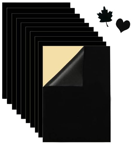 BPTZYLN 10PCS Black Felt Fabric Strong Self Adhesive Felt Suitable for Jewelry Box Drawer Liner Craft Making