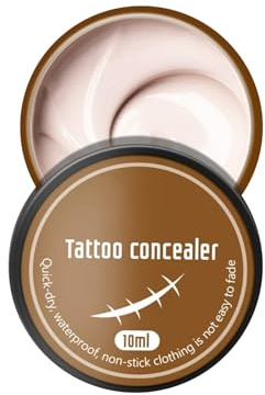 Tattoo Concealer Cream, Tattoo Cover up Makeup, Körper-Concealer Wasserfest, Body Concealer, Concealer für den Körper, Körper-Concealer für Tattoos,Narben,Tätowierungen, Mild & Komfortabel, Light