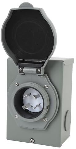 Septpenta Generator Steckdose, 30 A, 125 V, NEMA L14 30P, Stabilisiertes Netzteil, 4 Poliger Verriegelungsstecker, Kompatibel mit Verschiedenen Geräten