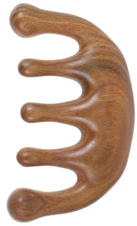 Garneck Holz Kopfmassage Kamm Mit Gua Sha Funktion – Handheld Massagebürste Für Kopfhautpflege - Stressabbau Und Entspannung – Ideal Für Trockene Kopfhaut Und Tägliche Anwendung