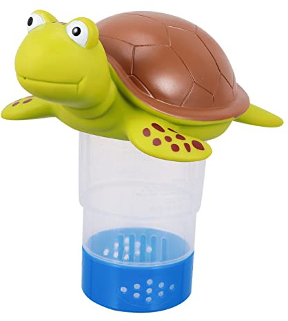 Homoyoyo Floating Turtle Pool Dispenser Chlorine Tablet Floater Inflatable Cleaning Accessory for Swimming Pools and Hot Tubs