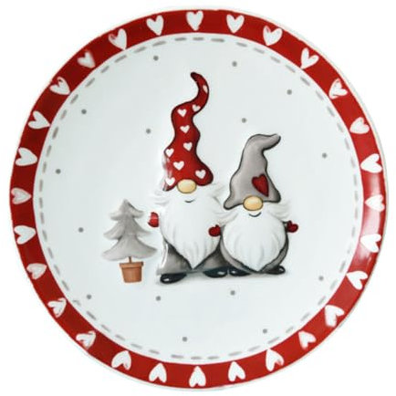 Garneck Ceramic Relief Plate Piatto Da Portata Vassoio Per Frutta E Snack Decorazione Natalizia Per Casa 7.7 Pollici