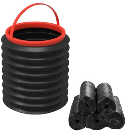 GGUFAY Cubo de Basura Coche,Accesorios Coche,Mini Bote de Basura Para Auto Con 5 Rollos de Bolsas de Basura, Bote de Basura Portátil Para Automóvil, Sellado de Mini Bote de Basura