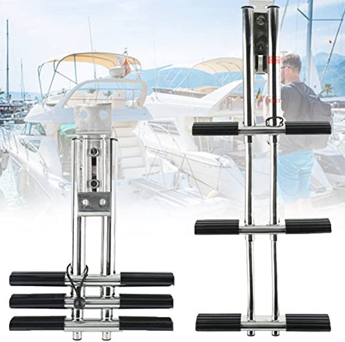 Scala per Barche in Acciaio Inossidabile, Scale da banchina, Scala telescopica Pieghevole a 3 sezioni, Scala sospesa per Yacht, per Piscina, Yacht e Nautica.