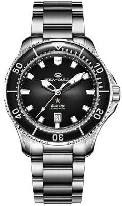 SEA-GULL Automatische mechanische Taucheruhr für Herren, Edelstahl, wasserdicht, Business-Kleid, leuchtender Kalender, Armbanduhren, 41 mm, Ocean Serie PRO