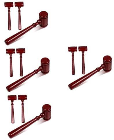 SAFIGLE 12 Piezas Mini Martillo de Juez de Madera para Seguro y Pulido Juguete Educativo para Coordinación y Habilidades Manuales Decoración Tradicional